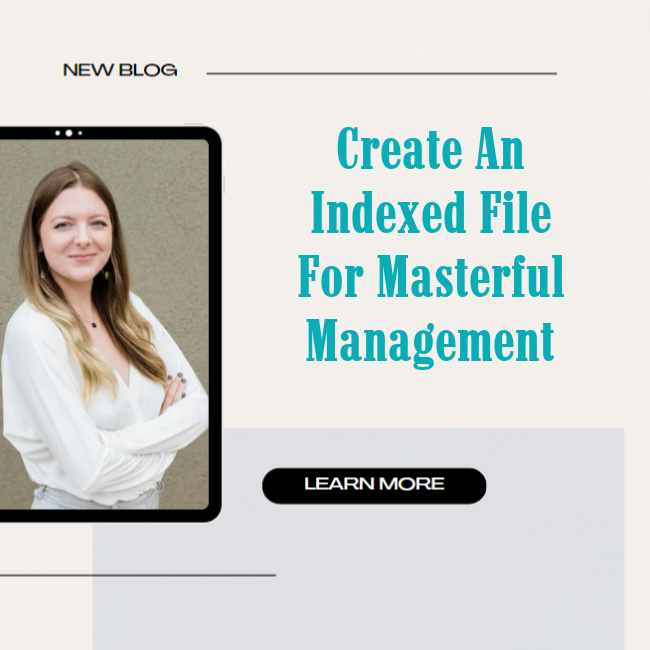 Create an Indexed File for Masterful Management