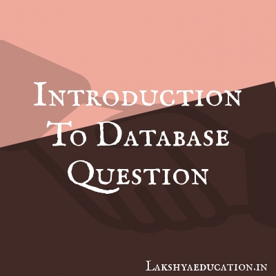 introduction to database Questions